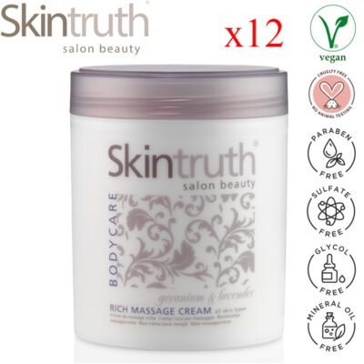 Skintruth MASSAGE Stresszoldó, hidratáló, regeneráló gazdag testmasszázs krém 450 ml x12