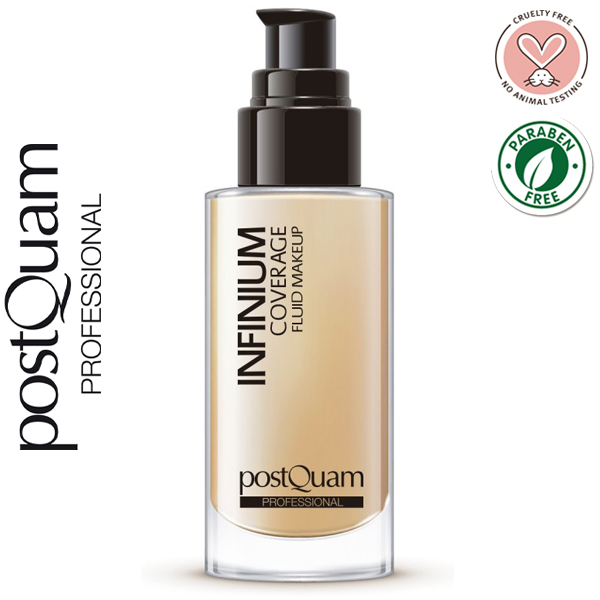 PostQuam Professional INFINIUM Coverage bőrtökéletesítő Fluid alapozó 30 ml - Sand