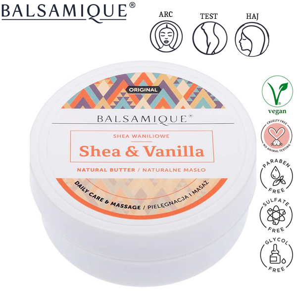 BALSAMIQUE Professional Vaníliás Shea vaj masszázshoz 80 g