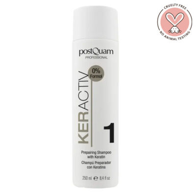 PostQuam Professional KERACTIV Keratinos helyreállító és hajszerkezet újjáépítő sampon 250 ml